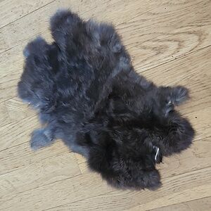 Brown rabbit fur pelt